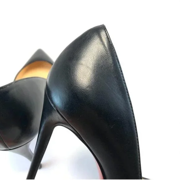 CHRISTIAN LOUBOUTIN Pigalle Follies 100mm Shiny Nappa Leather Pumps EU:36.5